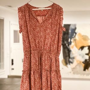 A perfect transitional dress for “second summer” and fall.